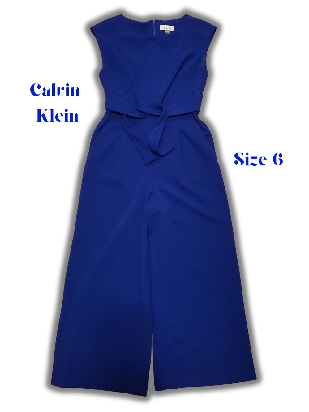 Calvin Klein Women’s Royal Blue Sleeveless Jumpsuit